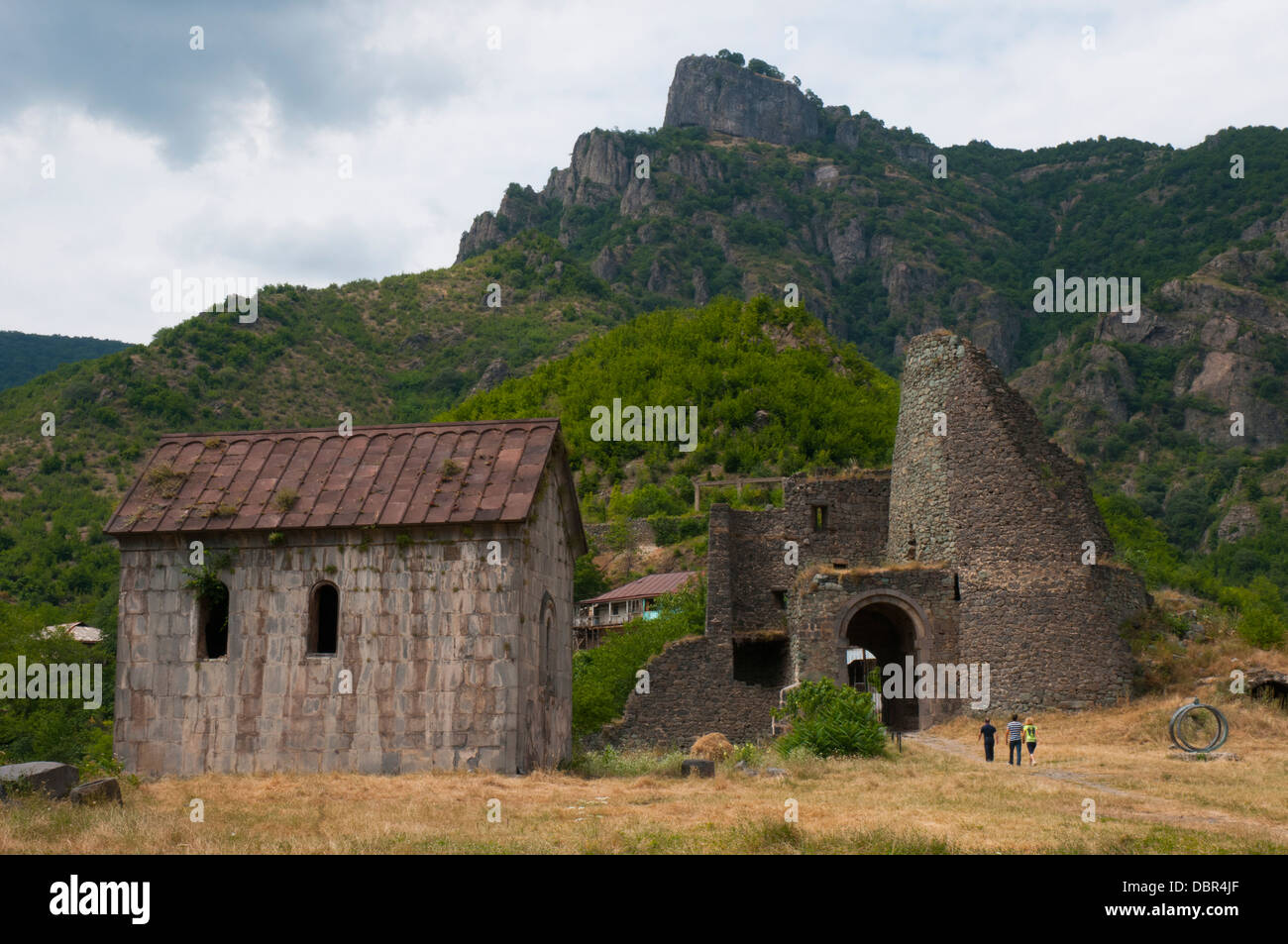 Entrée au monastère Akhtala, Canyon Débède, Lori Province, l'Arménie Banque D'Images