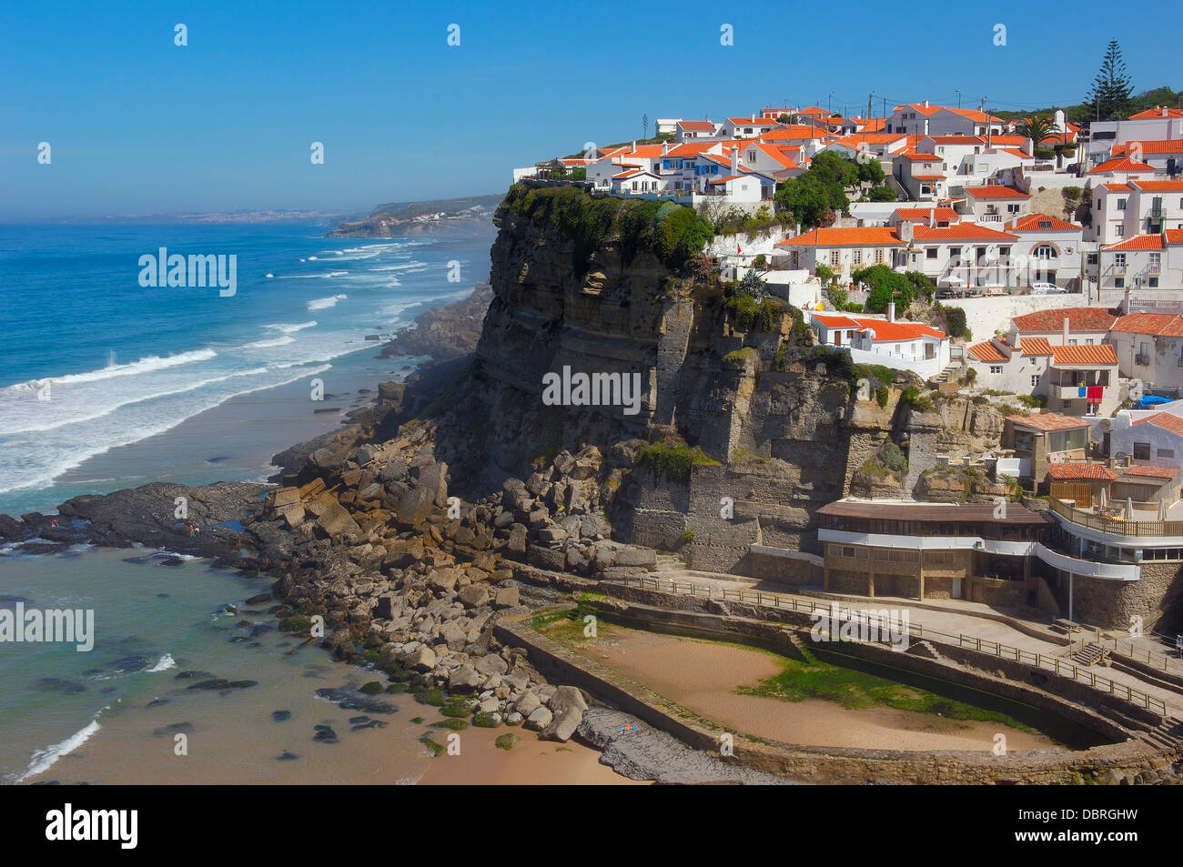 Praia das Maçãs, district de Lisbonne, Sintra, Portugal, Europe de la côte Banque D'Images