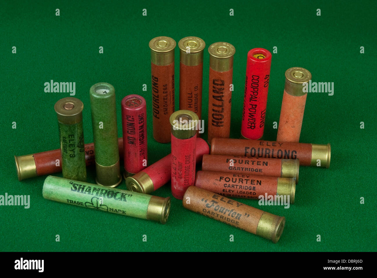 Vieilles cartouches de fusil de chasse Banque de photographies et d