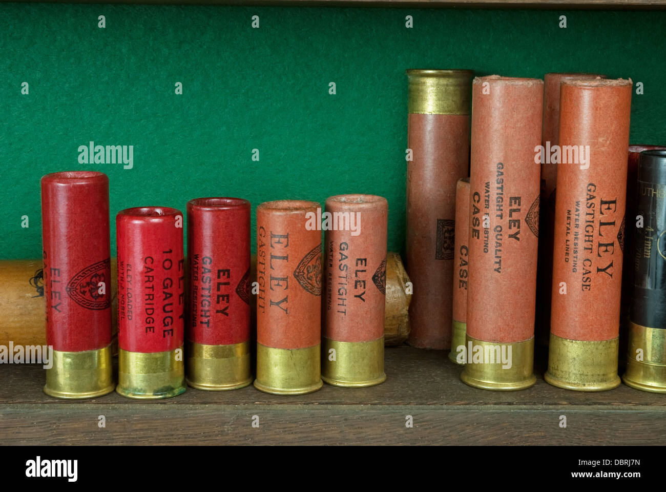 Une sélection de cartouches de fusil wildfowling vintage Banque D'Images
