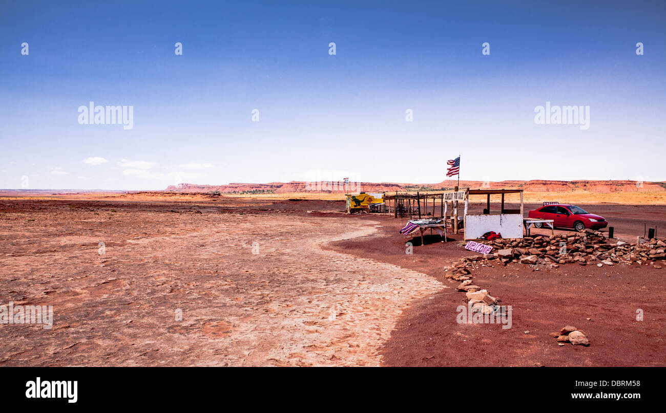 Piste de dinosaures parc, centre d'accueil et au bureau principal, Tuba City, Arizona USA ; possédé et géré par l'ONU Navajo et Hopi Banque D'Images