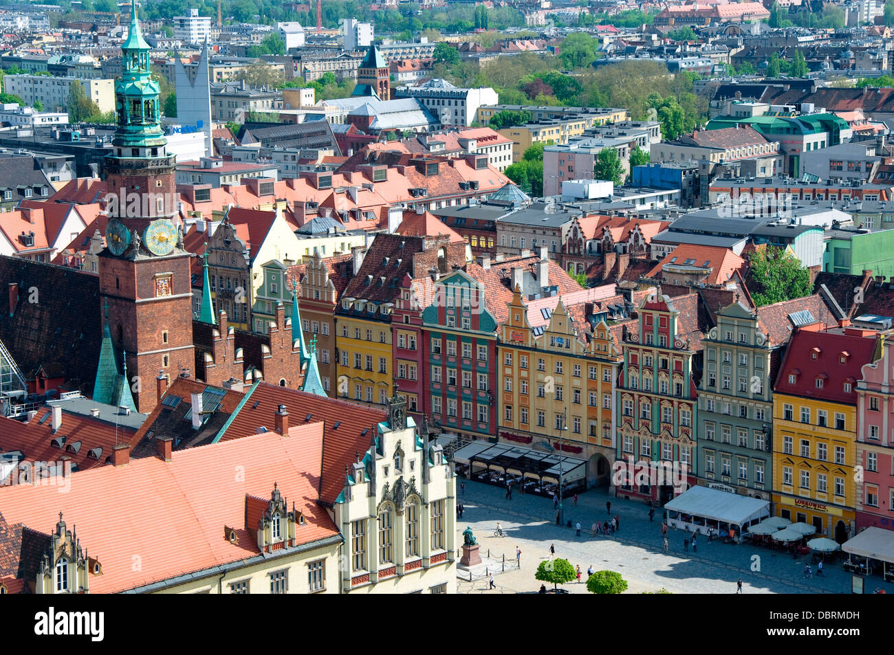 Vue de l'église St Elizabeth, Wroclaw, Pologne Banque D'Images Vue de l'église St Elizabeth, Wroclaw, Pologne Banque D'Images