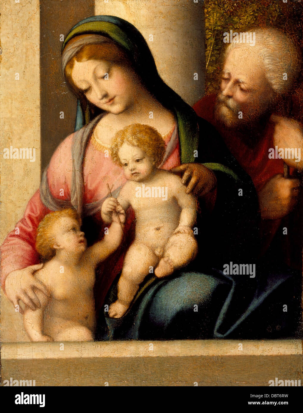 Sainte Famille avec l'enfant Saint Jean 46,48 Banque D'Images