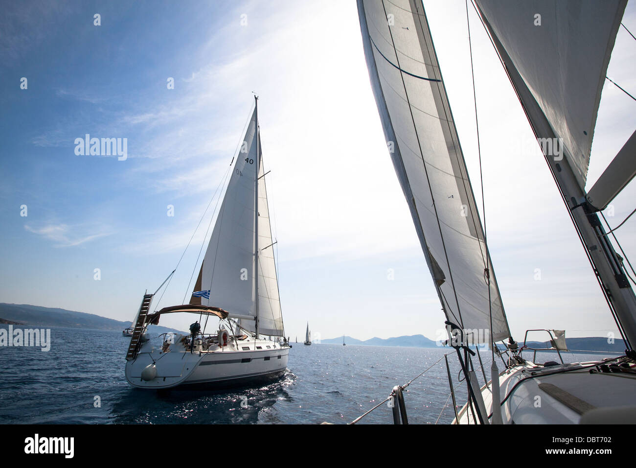 Yachting. Voilier. Banque D'Images