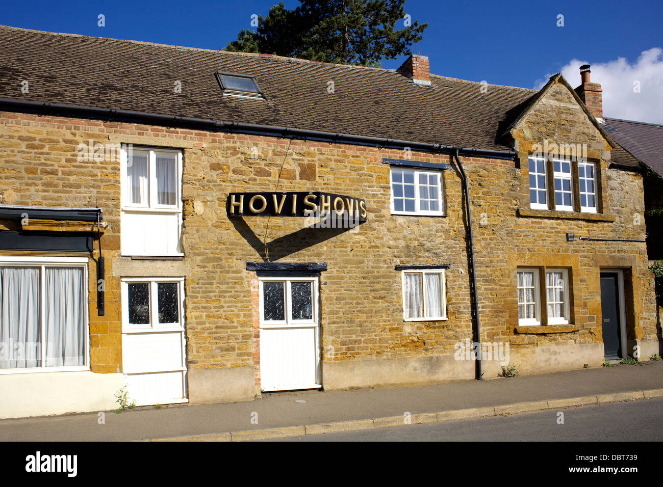 L'ancienne boulangerie, 80 High Street, village Braunston, Northamptonshire, Northants, England, UK,GO, signe Hovis charmant Anglais Banque D'Images