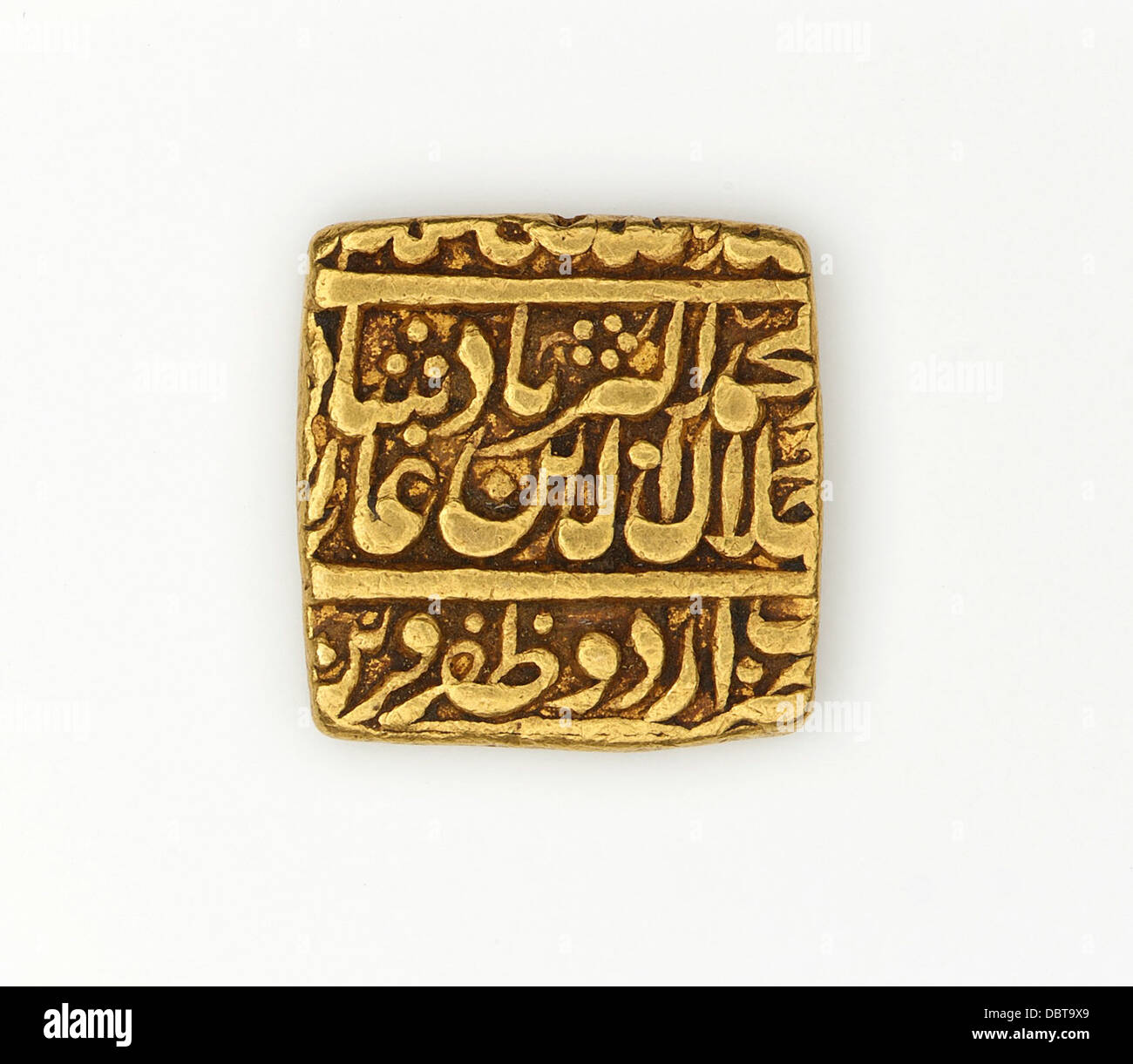 Mohur d'Akbar (r. 1556-1605) M.77.55.11 (1 de 2) Banque D'Images