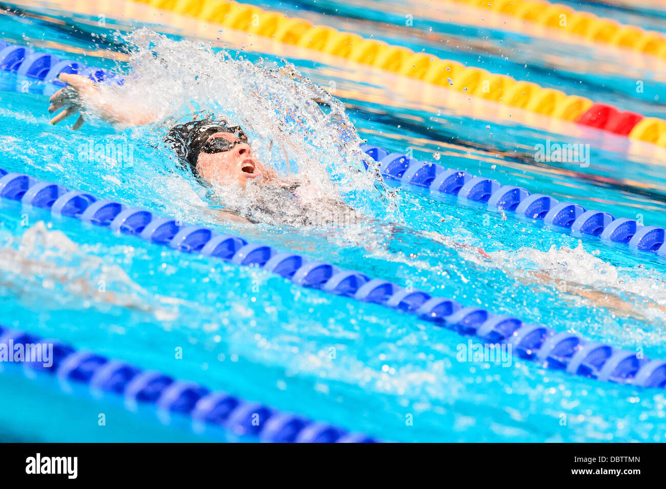 Barcelone, Espagne. Août 4th, 2013 : Hongrie's Katinka Hosszu participe à la women's 400m quatre nages individuel à la 15e finale des Championnats du Monde FINA à Barcelone. Credit : matthi/Alamy Live News Banque D'Images