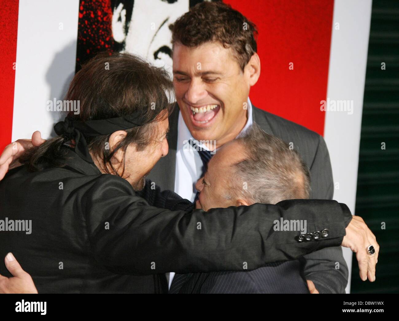 Al Pacino Steven Bauer et Al Pacino et 'Scarface' Cast réunir dans la région pour célébrer le Blu-ray s'est tenue à l'Belasco Theatre - Hébergé par Ricco Los Angeles, Californie - 23.08.11 Banque D'Images