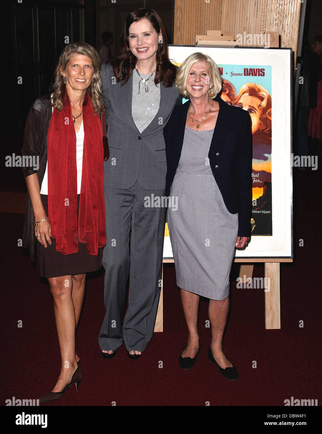 Mimi Polk Gitlin, Geena Davis, et Callie Khouri 20e anniversaire 'Thelma & Louise' à l'Academy of Motion Picture Arts and Sciences, Samuel Goldwyn Theatre à Beverly Hills, Californie - 25.08.11 Banque D'Images