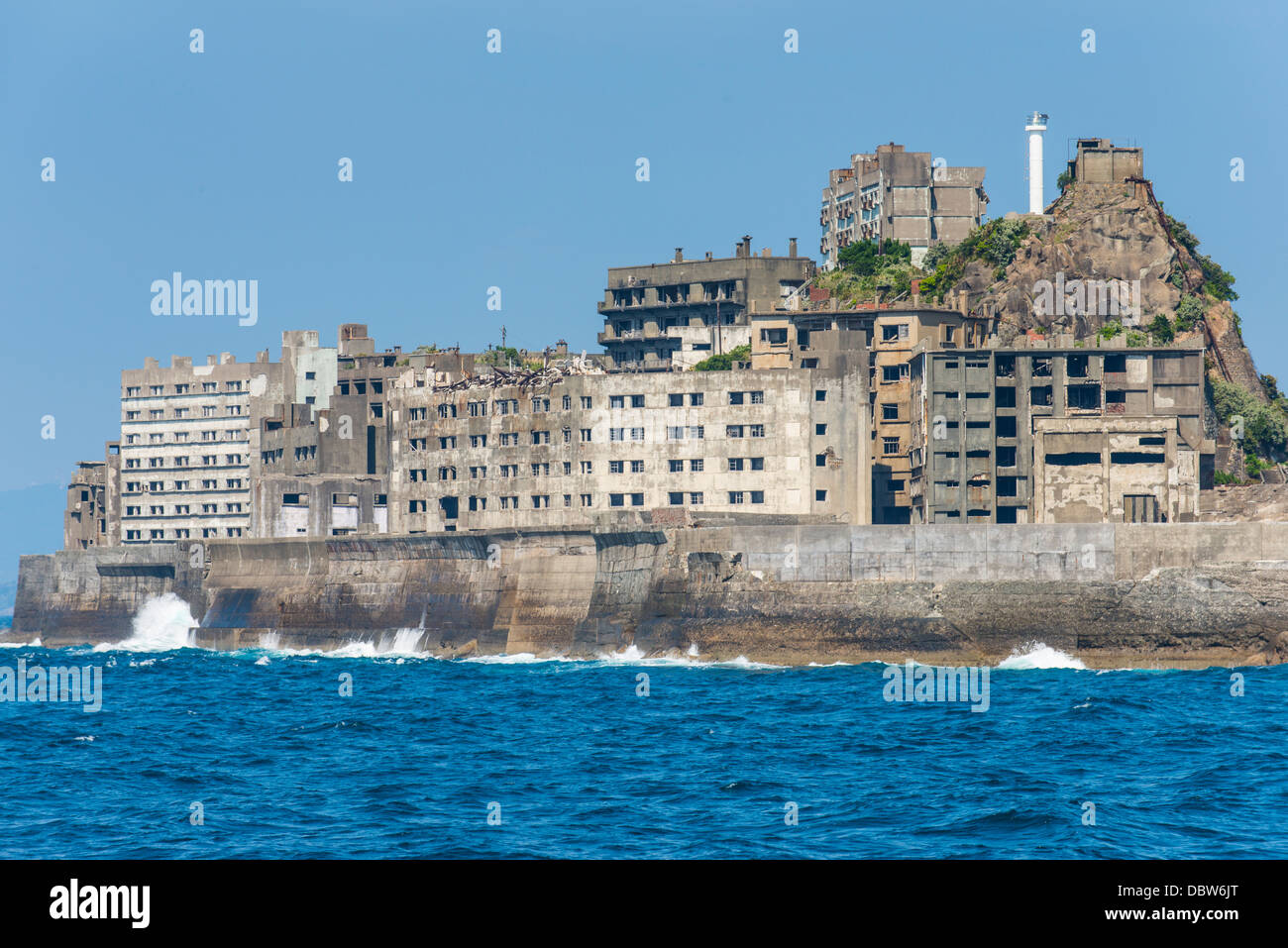 Hashima Island (l'île de Gunkanjima navire), Nagasaki, Kyushu, au Japon, en Asie Banque D'Images