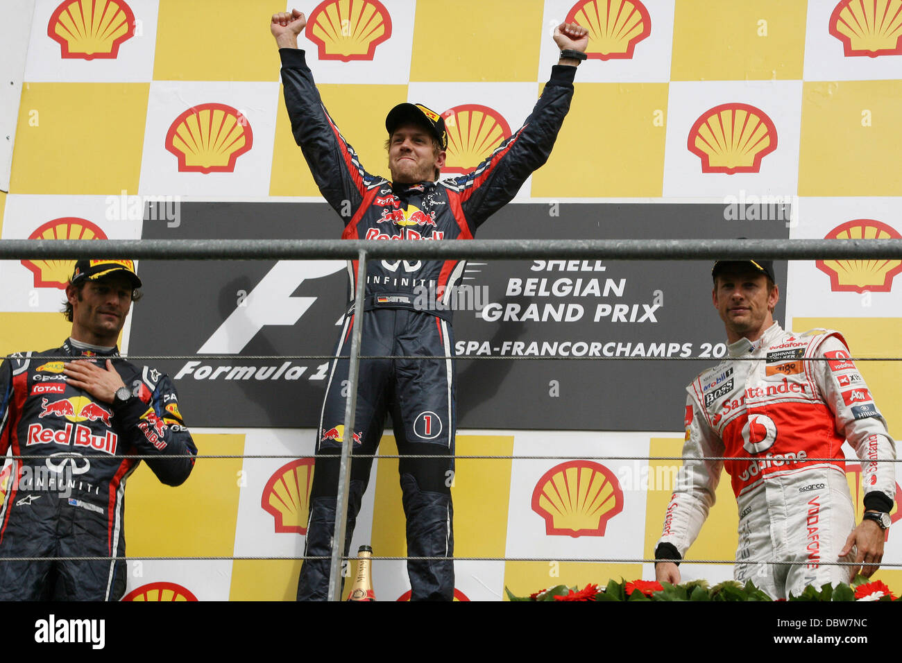 Sebastien Vettel Formule 1 - Grand Prix de Belgique qui a eu lieu à Spa Belgique - 28.08.11 Banque D'Images