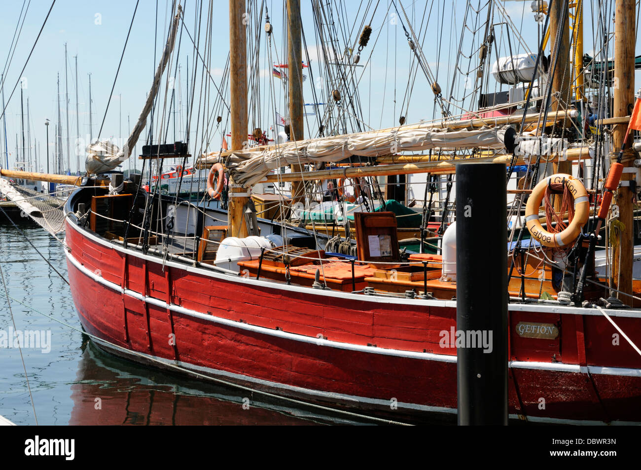 Kutter, GEFION Laboe, Schleswig-Holstein, Deutschland, Europa. | Cutter Laboe, GEFION, Schleswig-Holstein, Allemagne, Europe. Banque D'Images