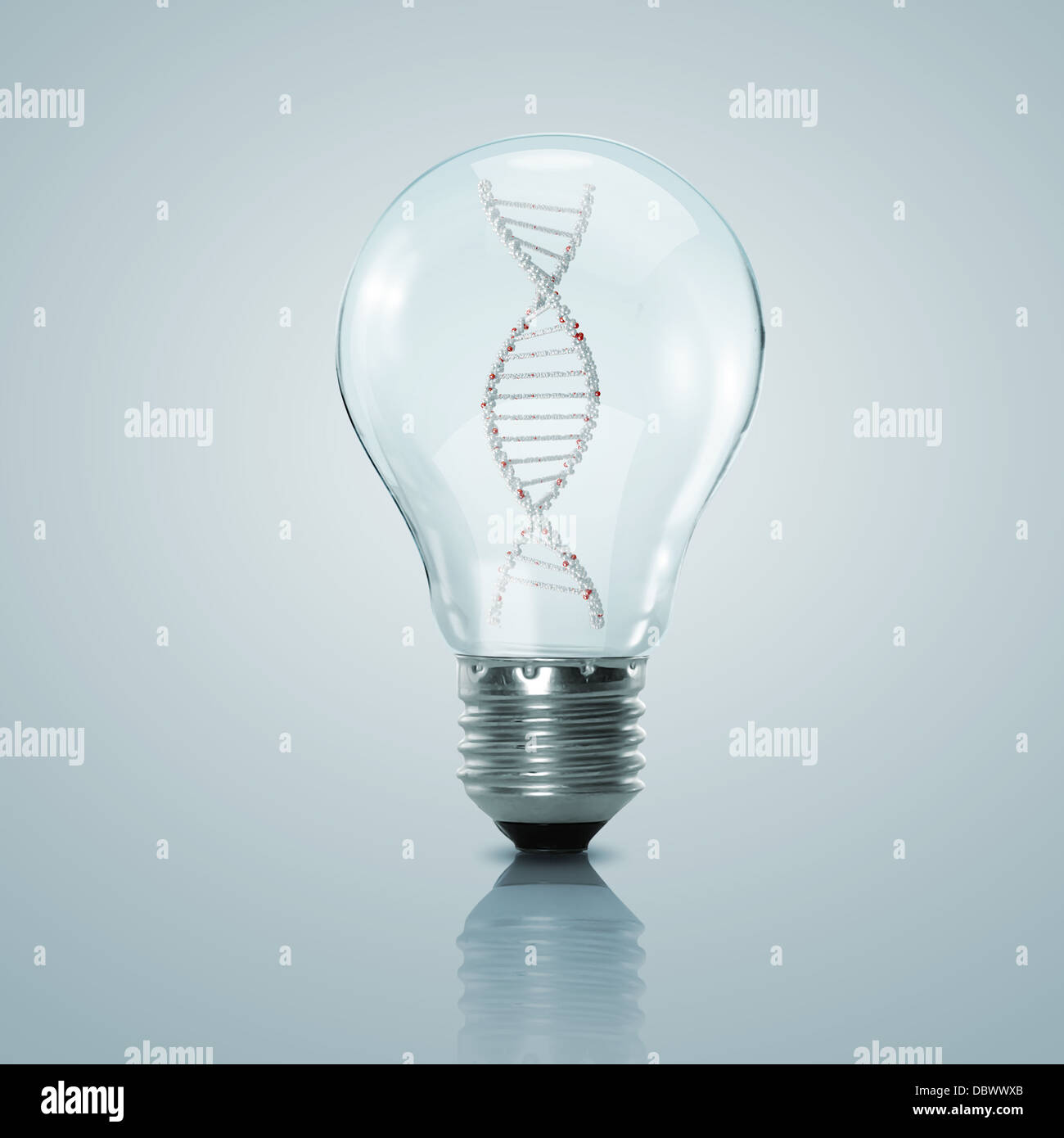 ADN à l’intérieur de l’ampoule Banque D'Images