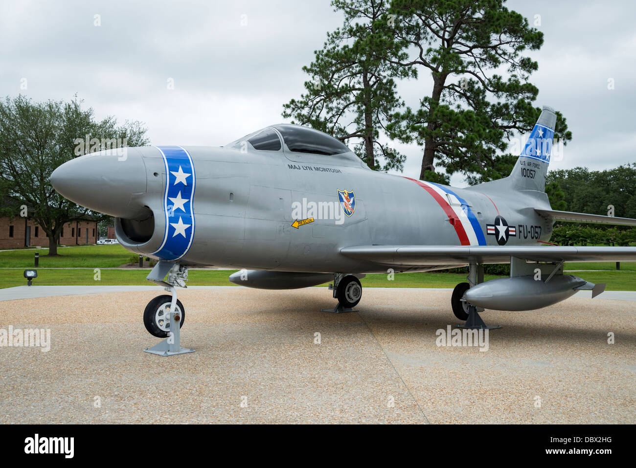 Vintage U.S. Air Force les avions à Moody Air Force Base à Valdosta Georgia. Banque D'Images