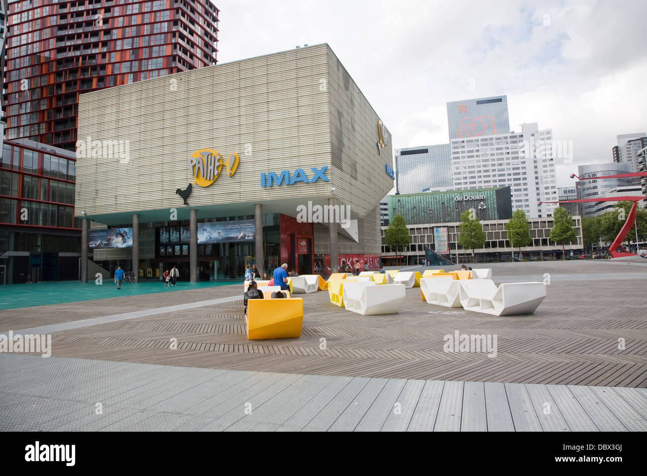 Pathe cinema iMax carré Schouwburgplein Rotterdam Pays-Bas conçu par Adriaan Gueze Banque D'Images