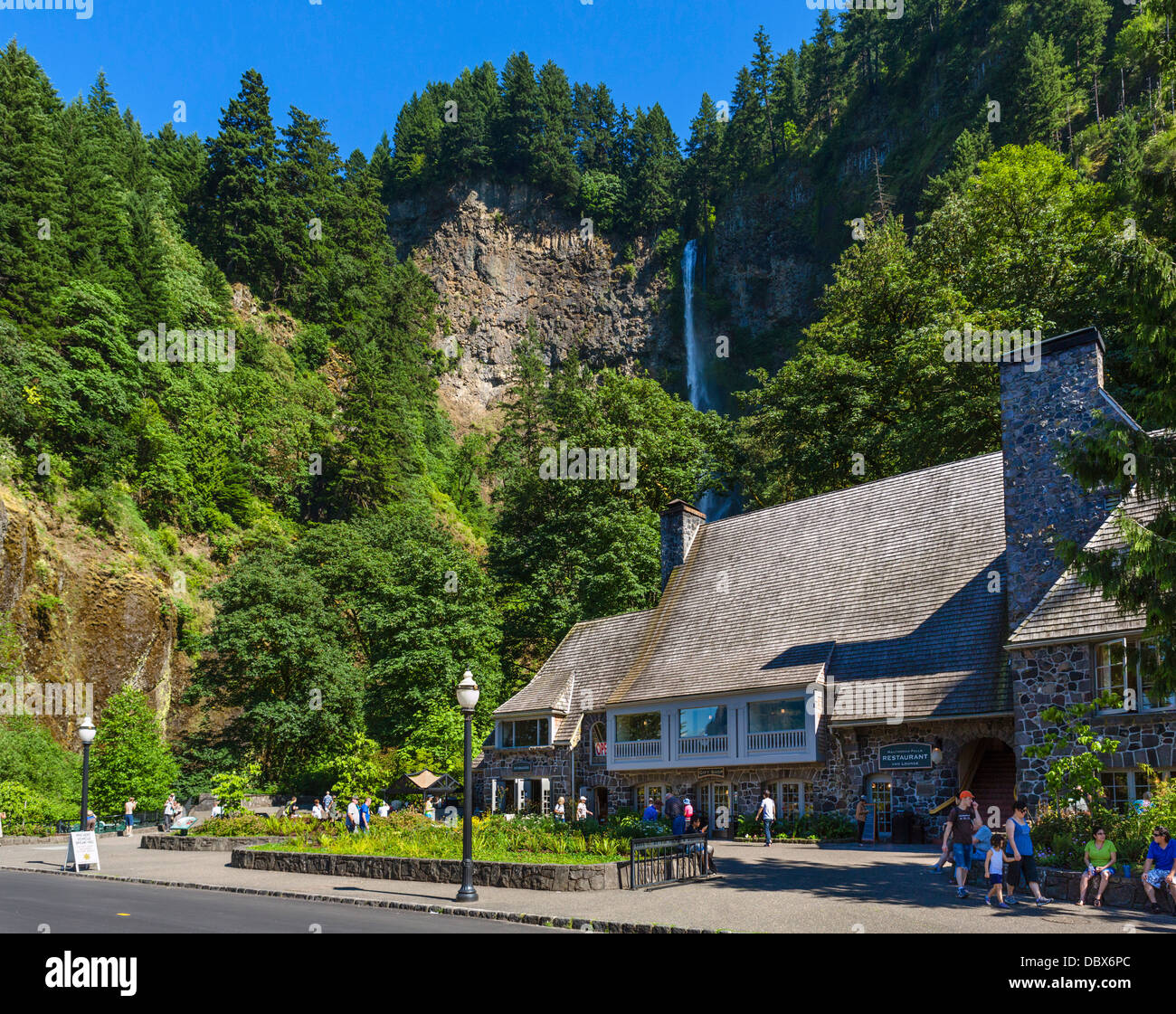 Multnomah Falls, Columbia River Gorge, comté de Multnomah, Oregon, USA Banque D'Images