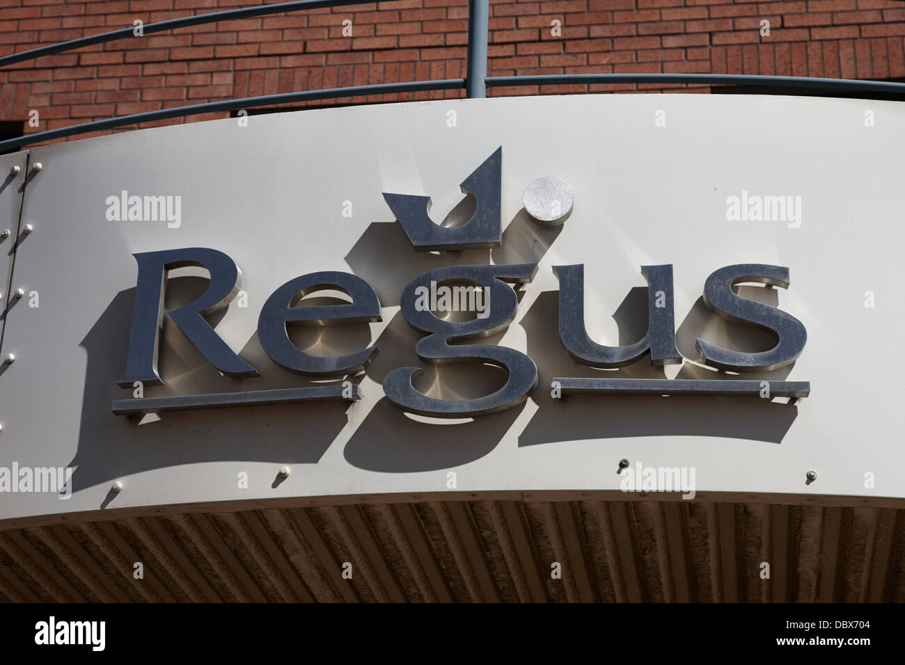 Logo pour centres d'affaires Regus plc Royaume-Uni Irlande du Nord Belfast Banque D'Images