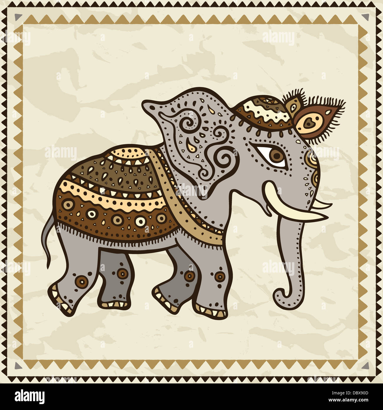 éléphant ethniques Le style in n
