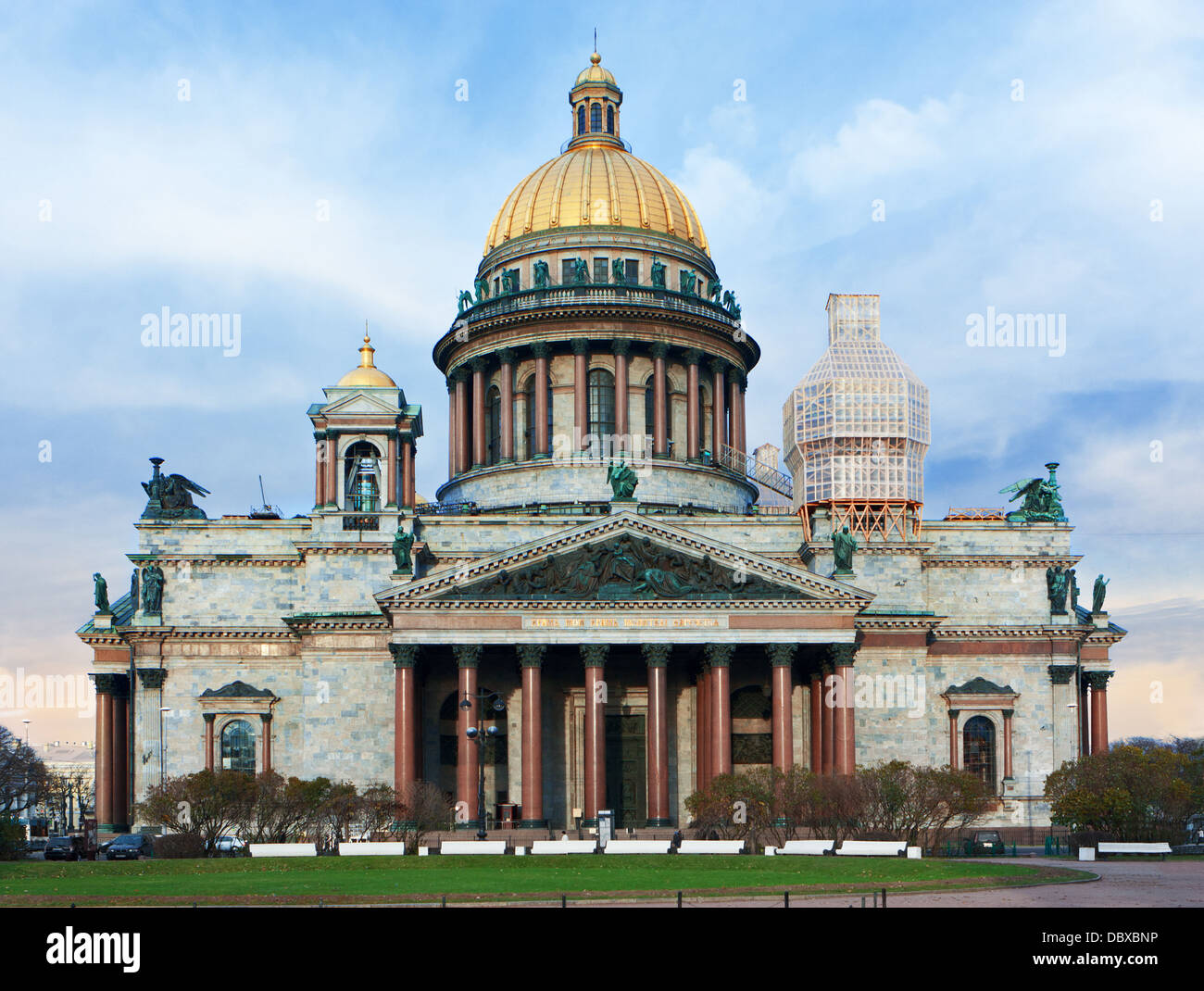 La Cathédrale Saint Isaac à Saint-Pétersbourg Banque D'Images