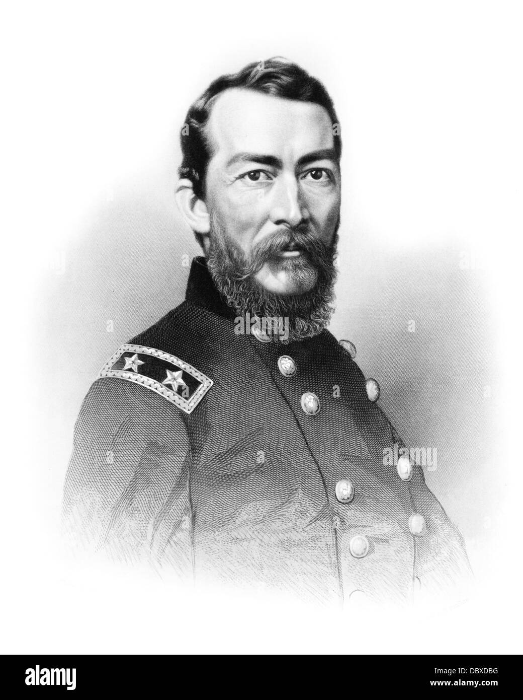 Années 1800 Années 1860 PORTRAIT LE GÉNÉRAL PHILIP SHERIDAN H CALVAIRE GÉNÉRAL DE L'ARMÉE DE L'UNION PENDANT LA GUERRE CIVILE AMÉRICAINE LOOKING AT CAMERA Banque D'Images