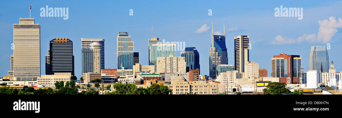 Toits de centre-ville de Nashville, Tennessee, USA. Banque D'Images