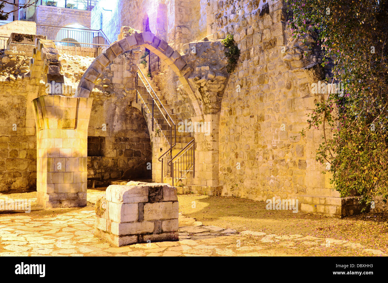 Ruines de Jérusalem, d'Israël. Banque D'Images