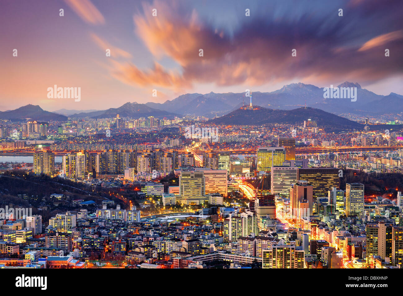Centre-ville de Séoul, Corée du Sud, Etats-Unis. Banque D'Images