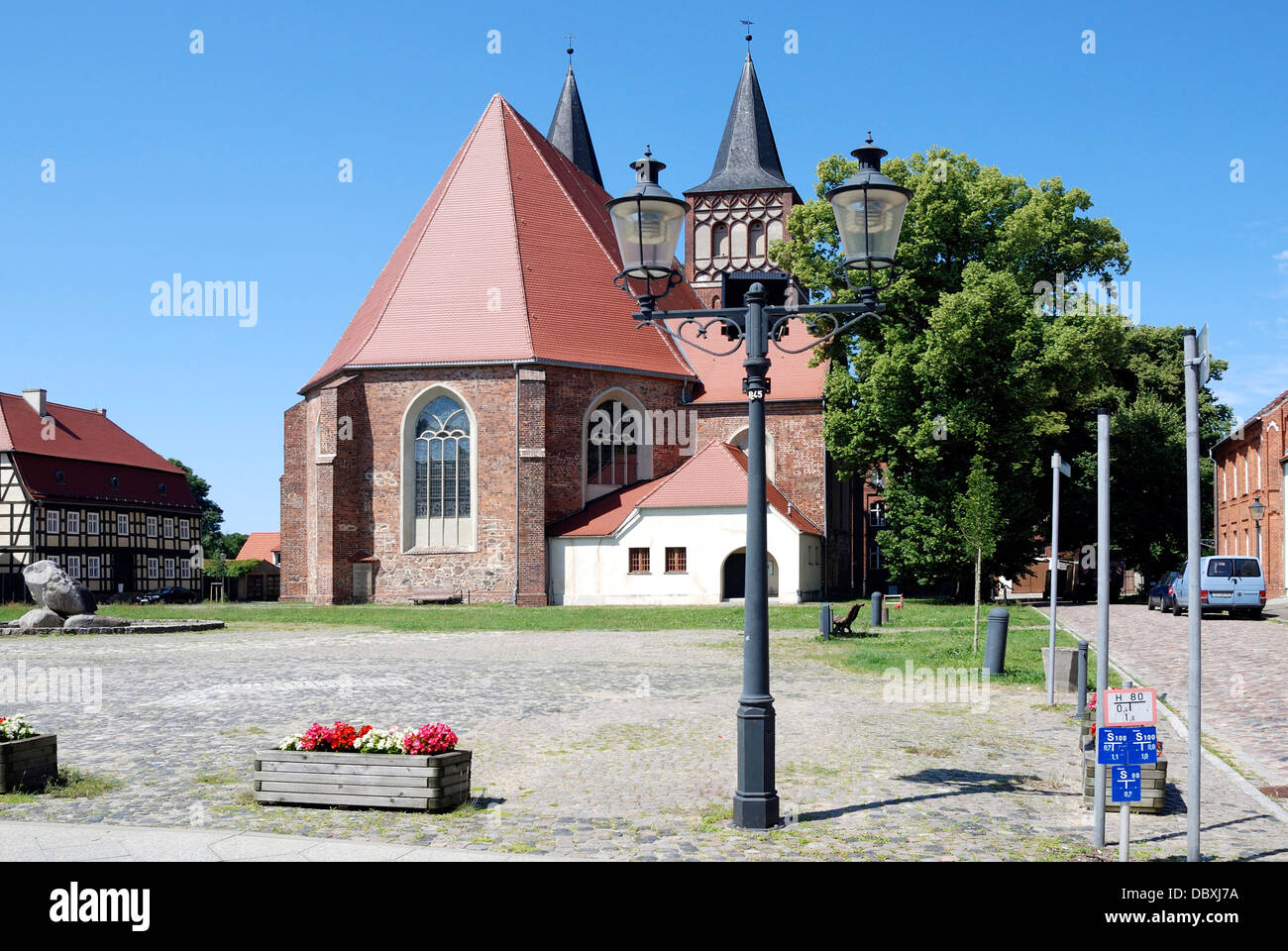 Église Saint Sébastien de Boblitz dans le Brandebourg. Banque D'Images