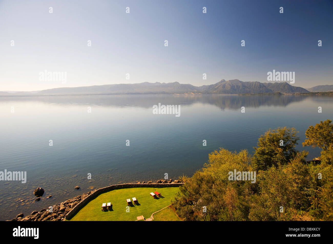 Le lac Villarrica, Chili Banque D'Images