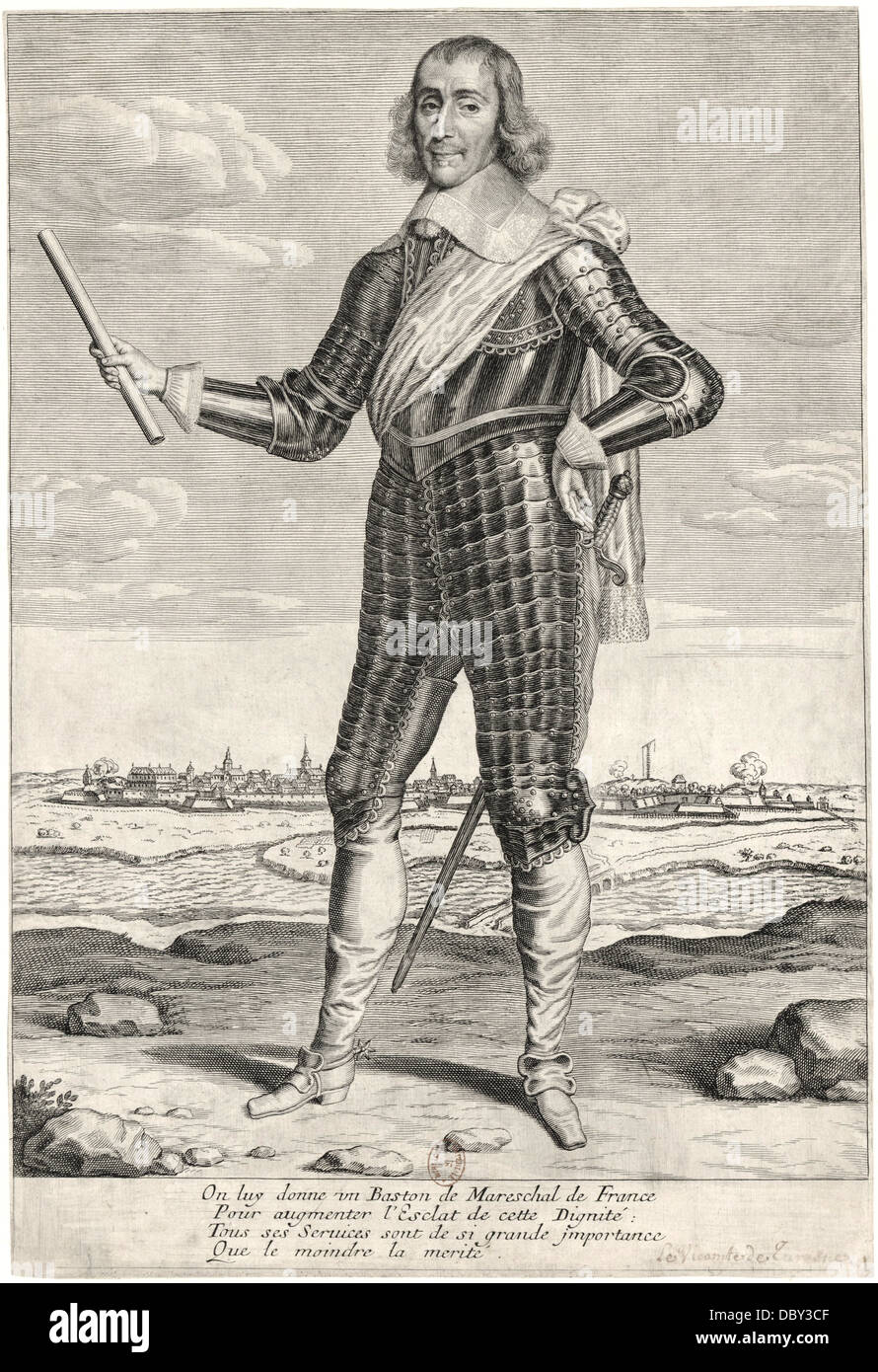 Abraham de Fabert (1599 - 1662), Maréchal de France. Banque D'Images