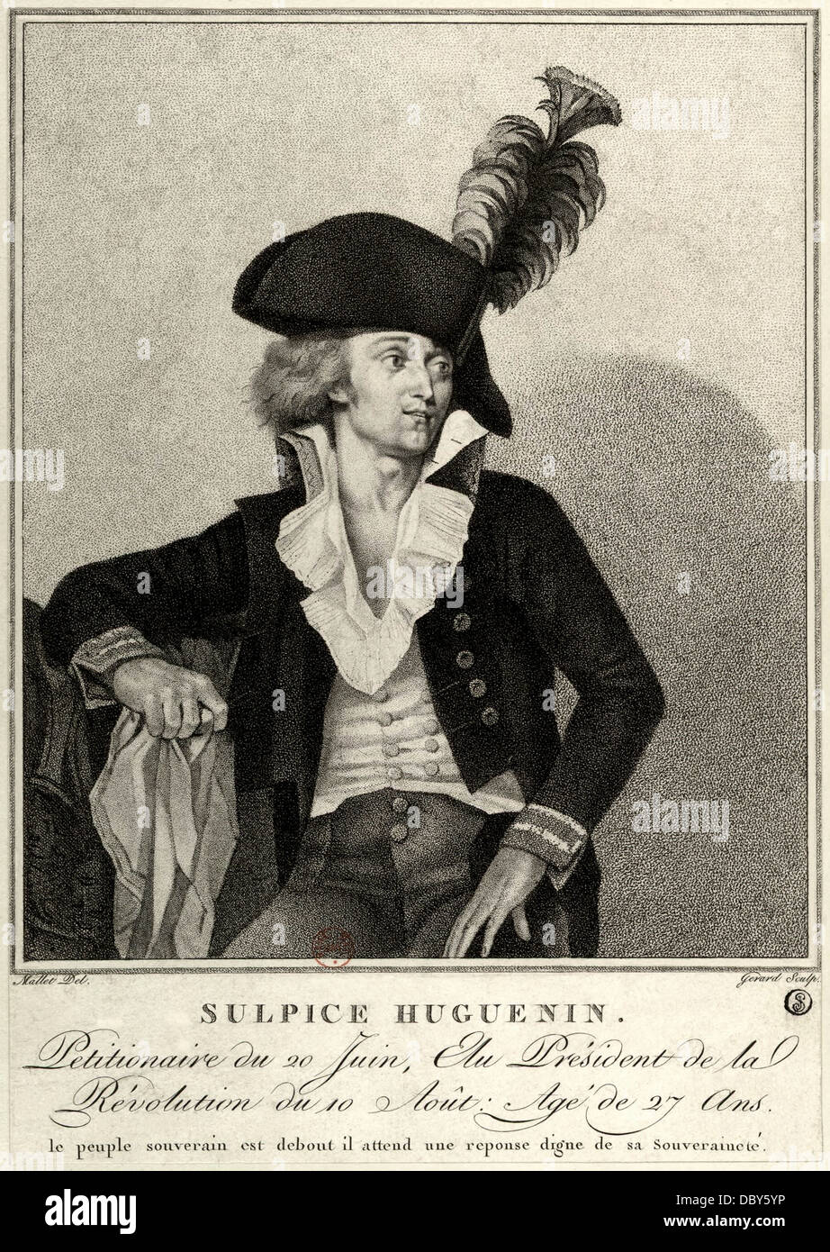 Sulpice Huguenin (1750 - 1803), révolutionnaire français. Banque D'Images