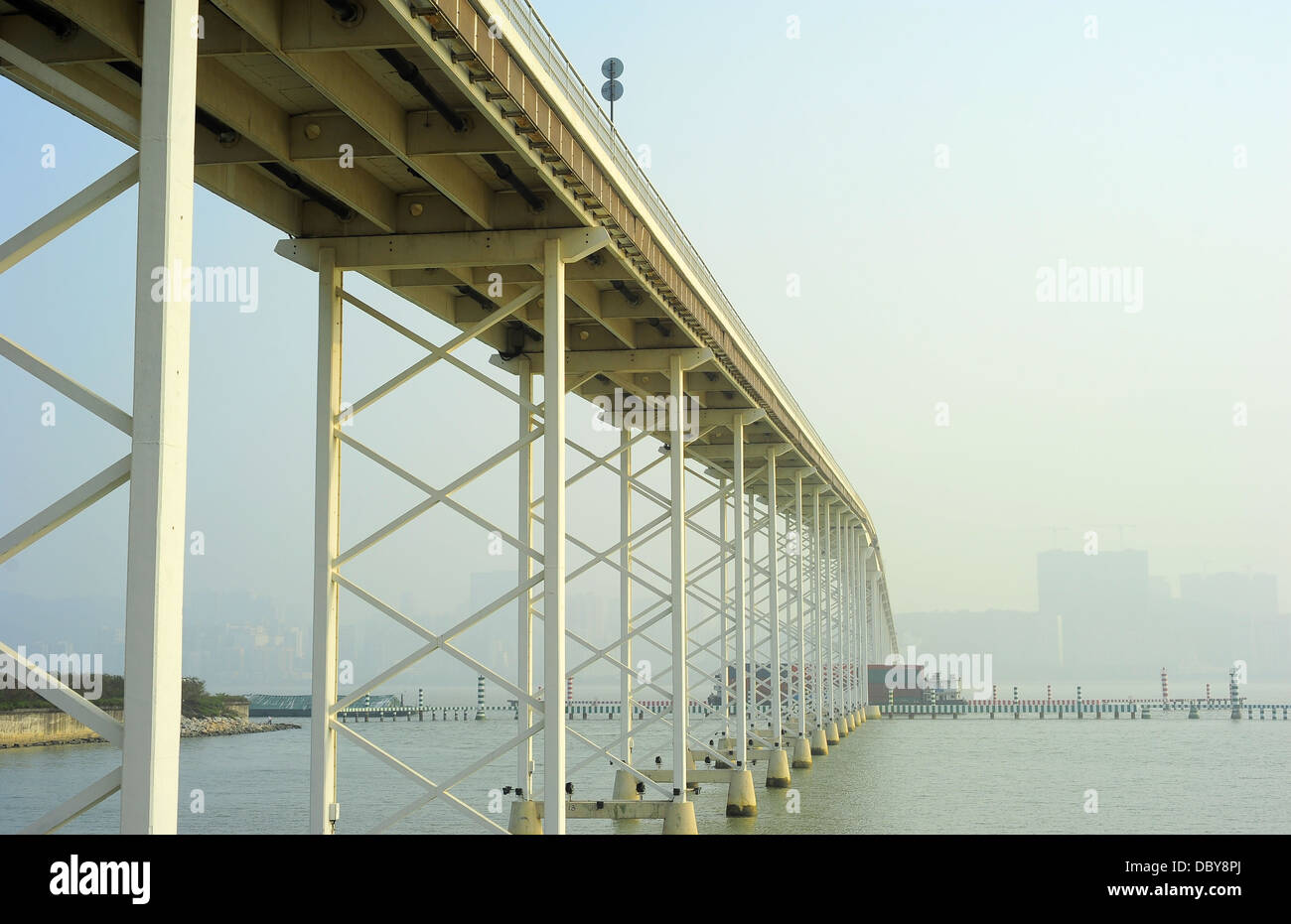 Sai Van Bridge à Macao. C'est le plus grand pont en béton double span Banque D'Images