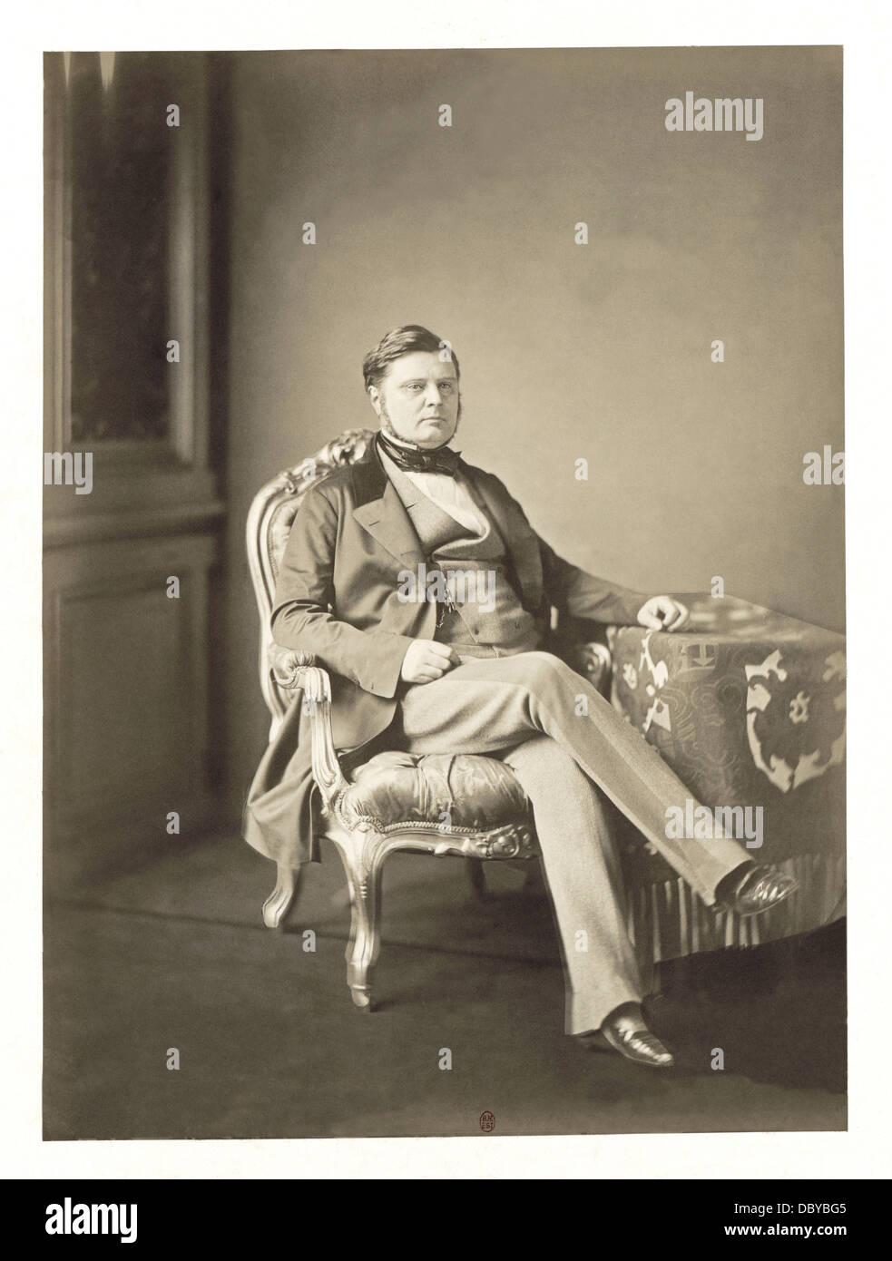 Comte Alexandre Joseph Colonna-Walewski (1810 - 1868), Ministre des affaires étrangères de Napoléon III, ici photographié comme figuratif Banque D'Images