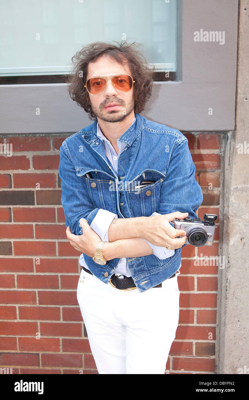 Olivier Zahm, au New York Mercedes-Benz Fashion Week Spring 2012 - Jeremy Scott. La ville de New York, USA - 14.09.11 Banque D'Images