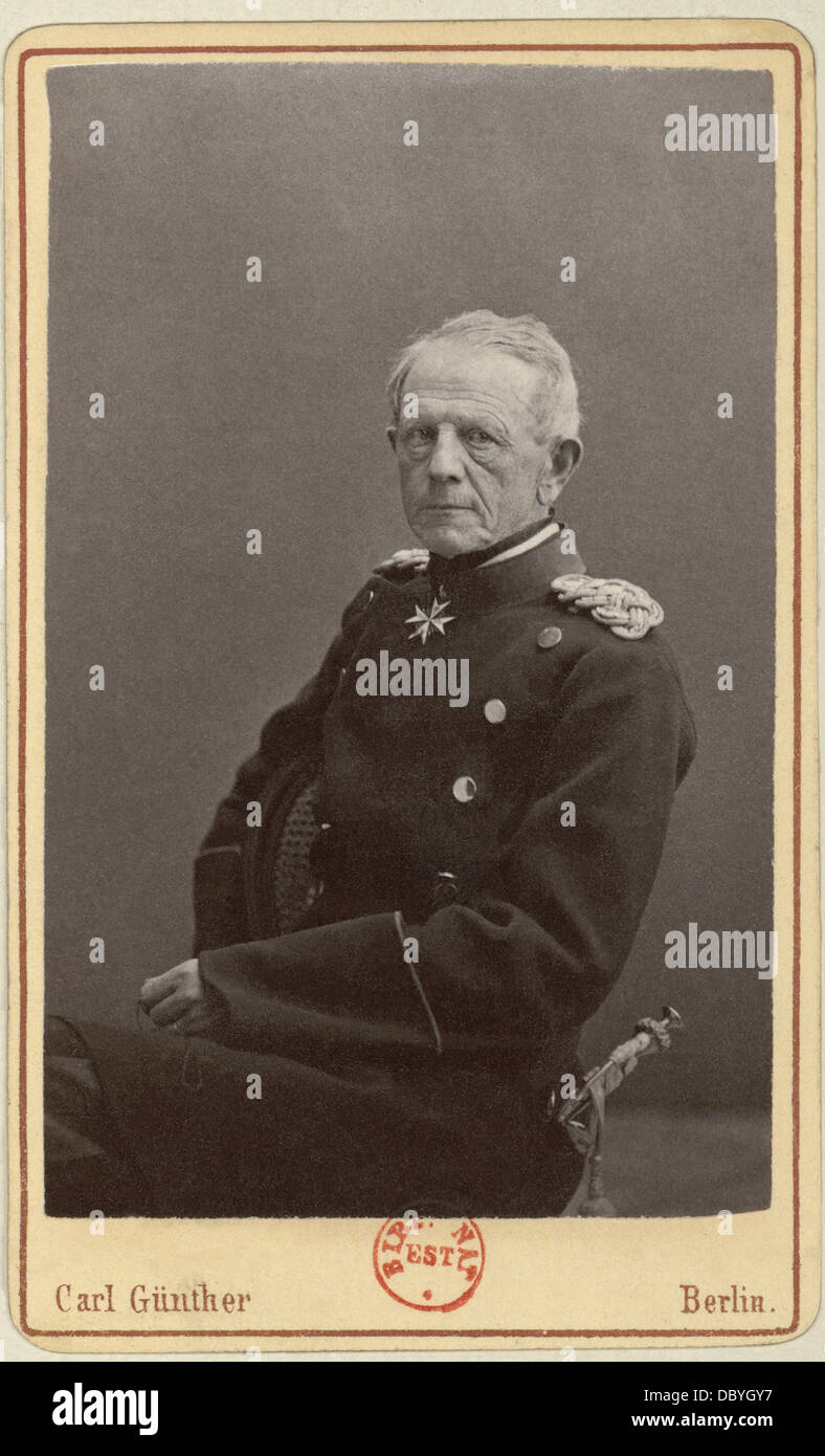 Helmuth Karl Bernhard von Moltke (1800-1891). Il était le chef de l'état-major général prussien pendant 30 ans, a remporté le deuxième Sc Banque D'Images