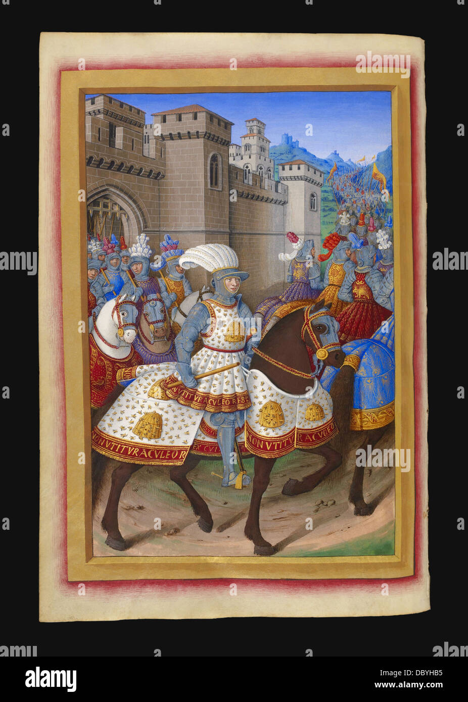 Le roi de France Louis XII circonscription, sur la forteresse d'Alessandria avec son armée, en vue d'attaquer la ville de Gênes, rebel agai Banque D'Images