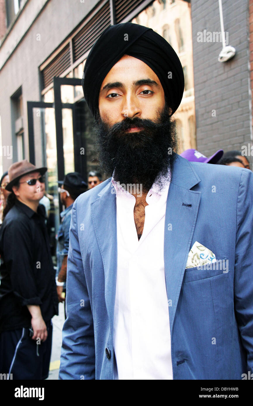 Waris Ahluwalia au New York Mercedes-Benz Fashion Week Spring 2012 - Jeremy Scott. La ville de New York, USA - 14.09.11 Banque D'Images