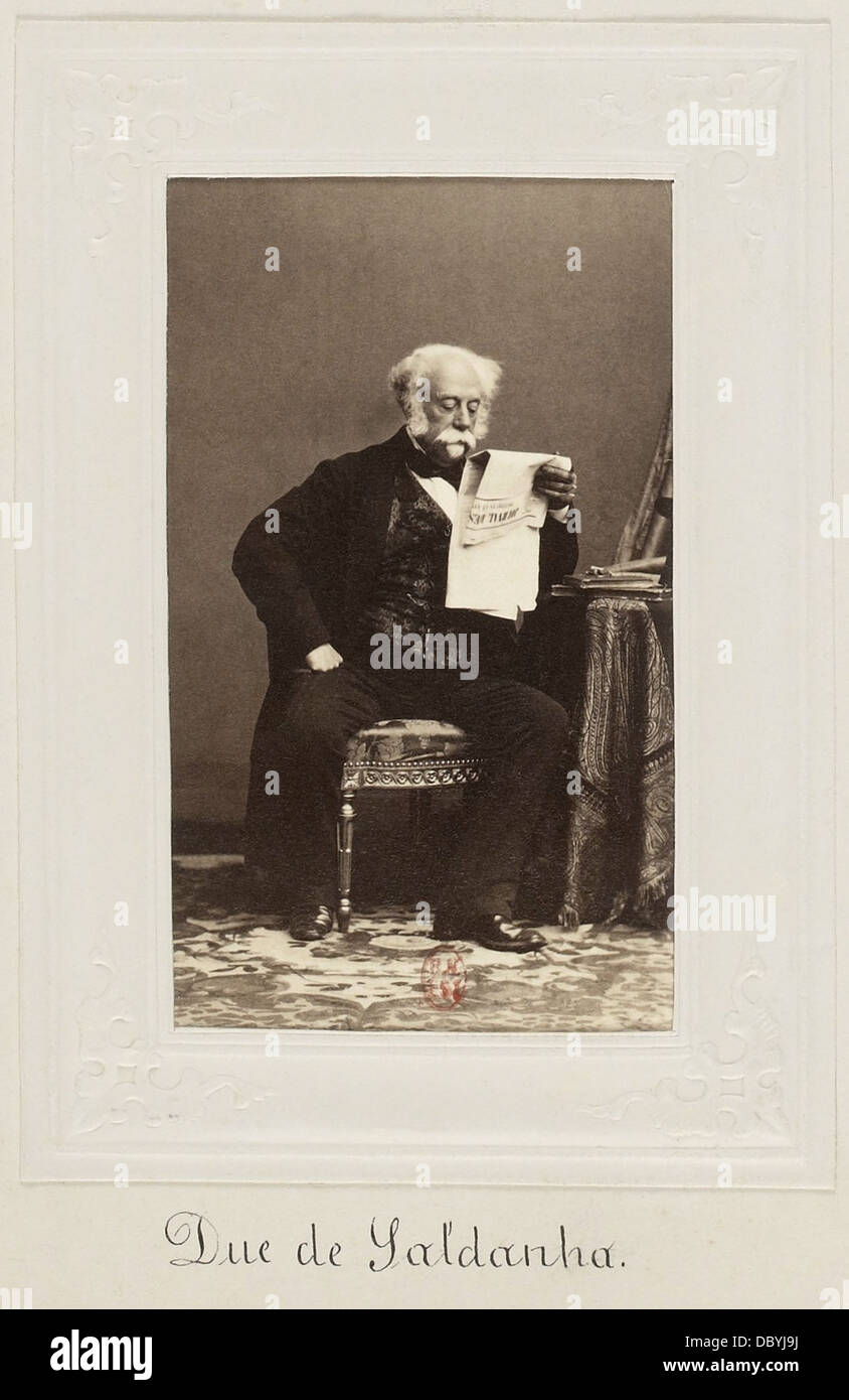 Le maréchal João Carlos Saldanha de Oliveira Daun, duc de Saldanha (1790-1876), homme d'État portugais, plusieurs fois ministre, un Banque D'Images