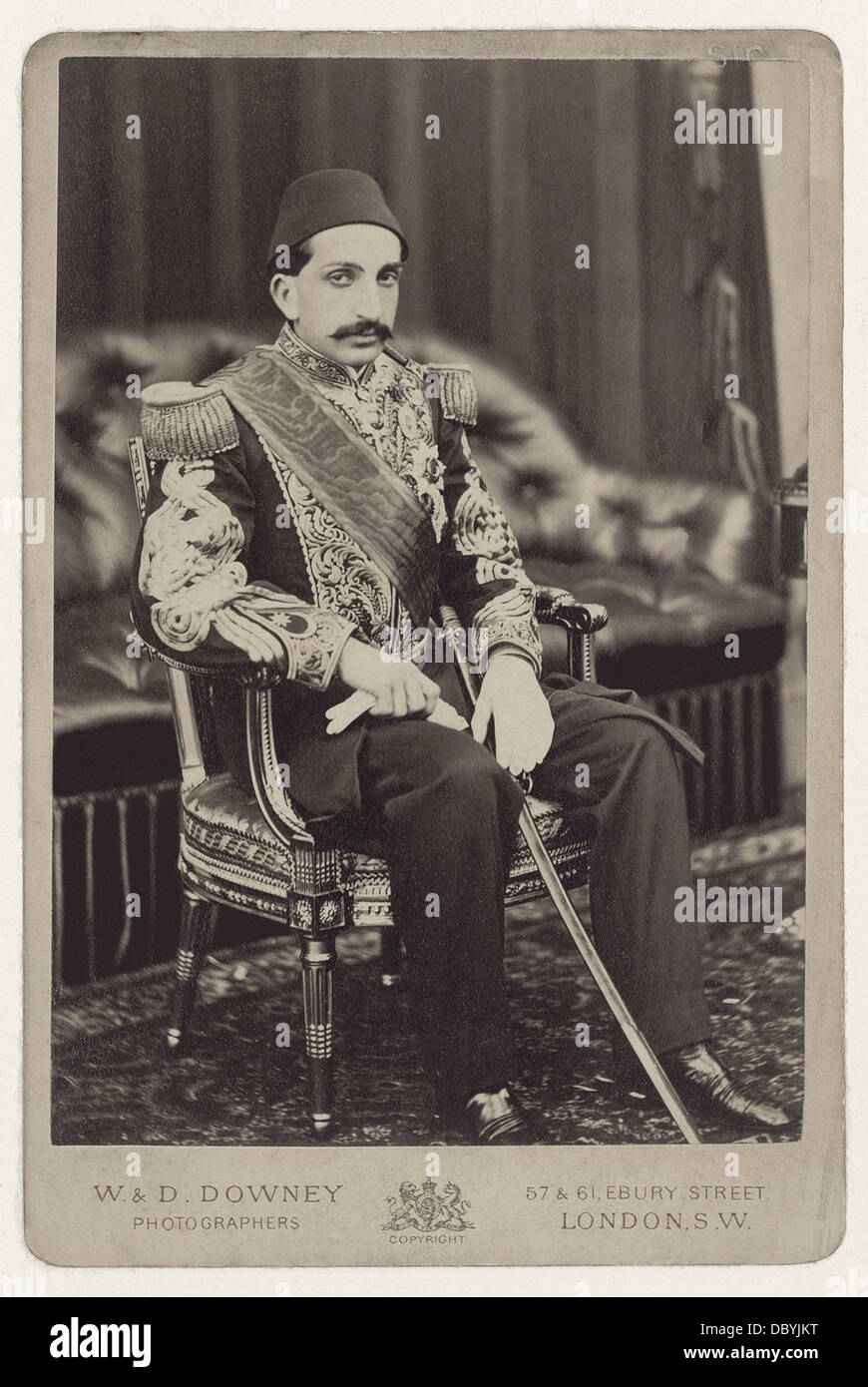 Shahzade Abdulhamid II (1842-1918), probablement sur le château de Balmoral (GB) en 1867. Banque D'Images