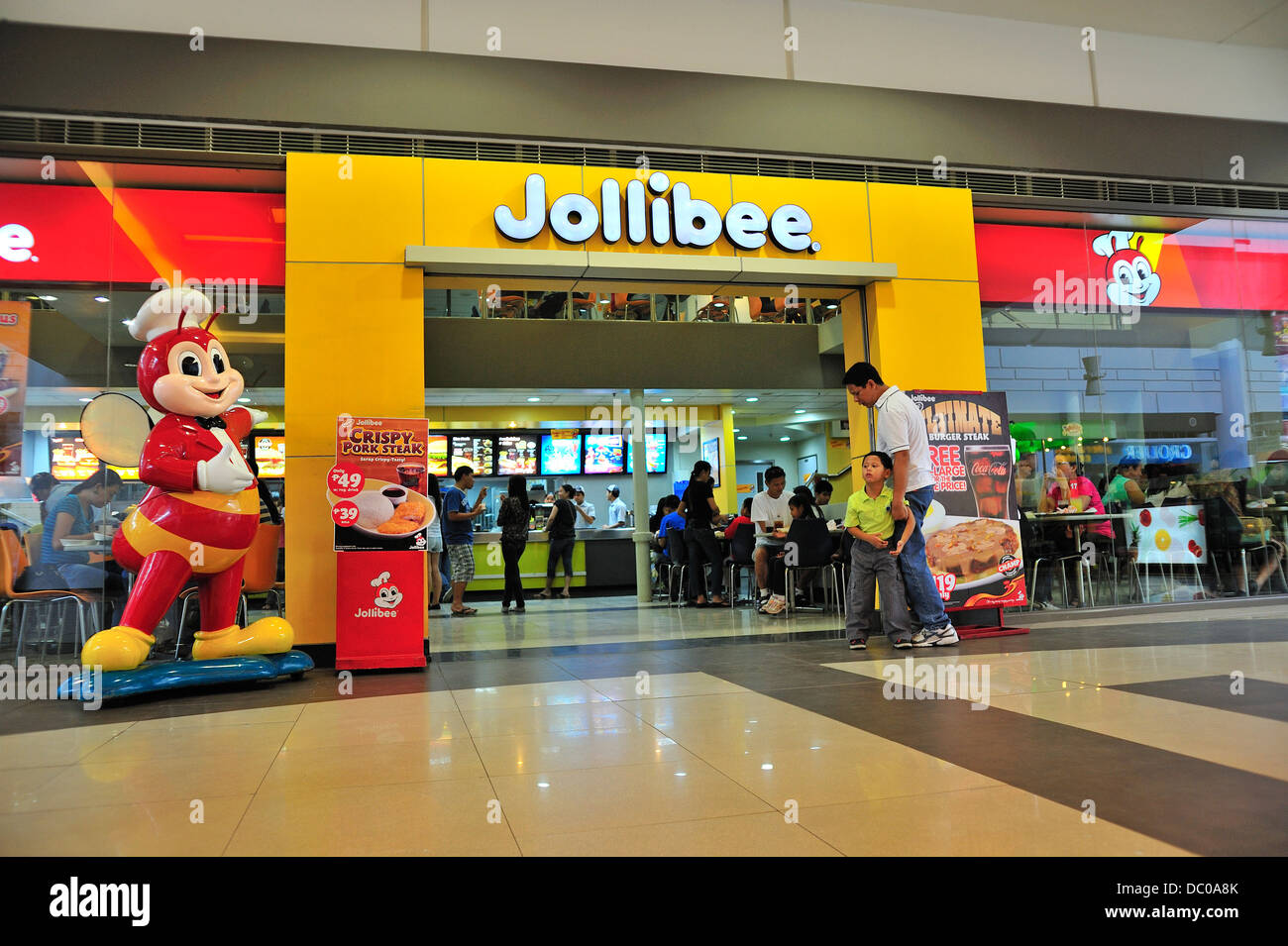 Fast Food Restaurant Jollibee SM City Cebu Philippines Mall Banque D'Images