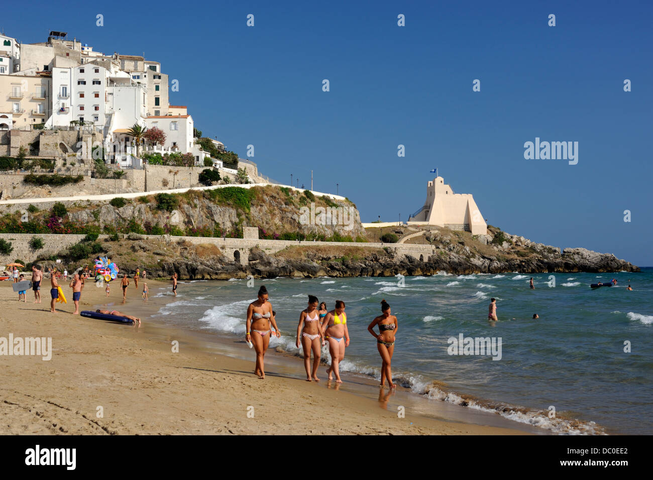 Italie, Latium, Sperlonga, plage Banque D'Images