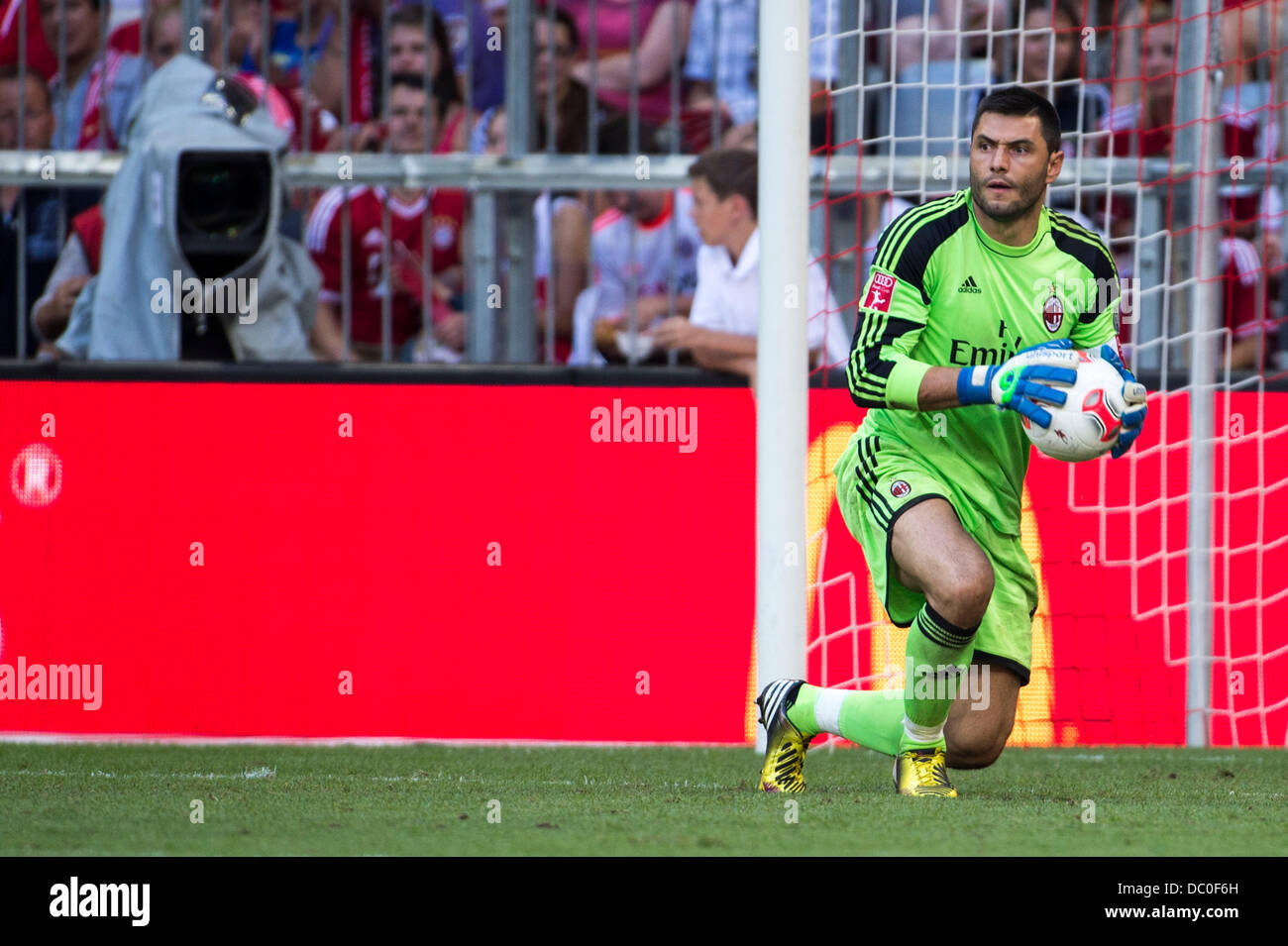 Munich, Allemagne. 1er août 2013. Marco Amelia (Milan) Football / Soccer : Audi Cup 2013 match entre l'AC Milan 1-0 Sao Paulo FC à l'Allianz Arena de Munich, Allemagne . © Maurizio Borsari/AFLO/Alamy Live News Banque D'Images