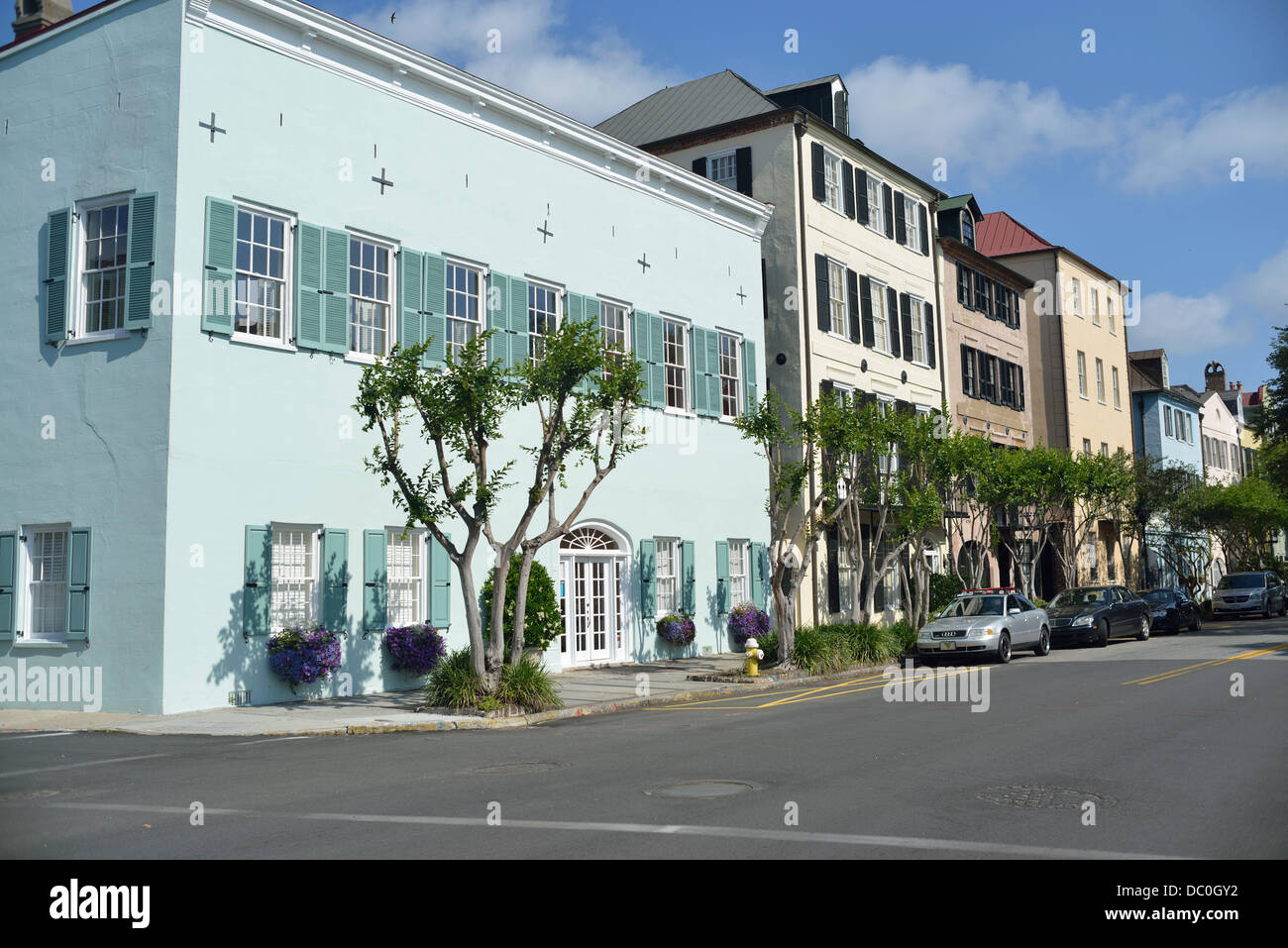 'Rainbow' Row Houses Banque D'Images