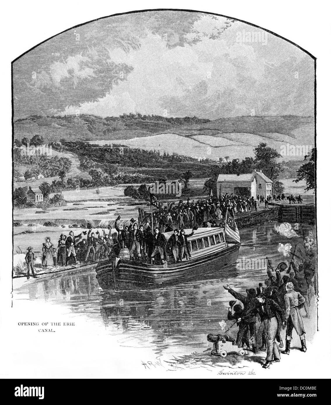 1800 OUVERTURE DU CANAL ÉRIÉ 1825 NEW YORK Banque D'Images