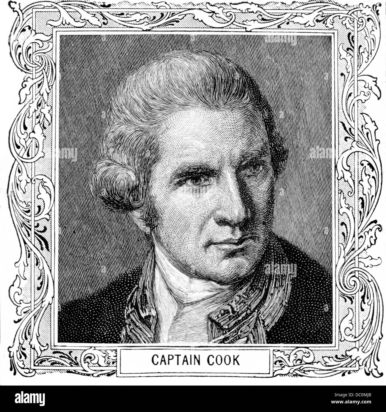 Années 1700 1775 LE CAPITAINE JAMES COOK PORTRAIT D'officier de marine ...
