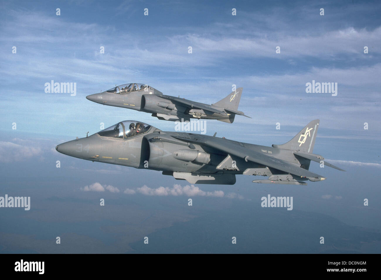 Deux Sea Harrier AV-8 de l'USAF Banque D'Images