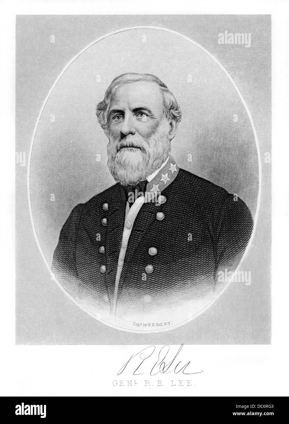 Années 1800 Années 1860 PORTRAIT GÉNÉRAL ROBERT E LEE COMMANDANT DE L'armée des États confédérés DURANT LA GUERRE CIVILE AMÉRICAINE Banque D'Images