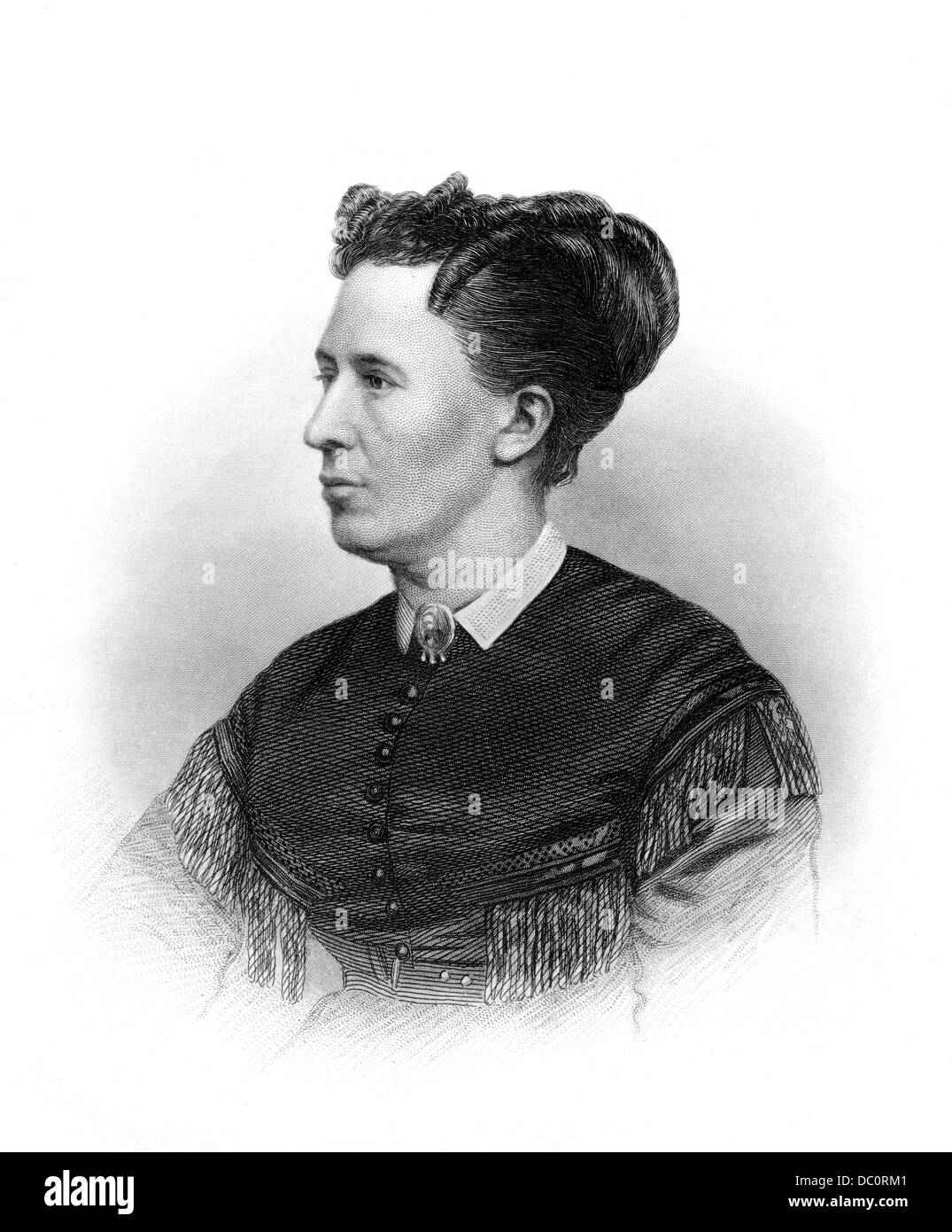 1800 PORTRAIT DE MME. S ULYSSE GRANT NÉE JULIA DENT ÉPOUSE DU GÉNÉRAL ET PRÉSIDENT DE LA PREMIÈRE DAME DES États-unis DANS LES ANNÉES 1870 Banque D'Images