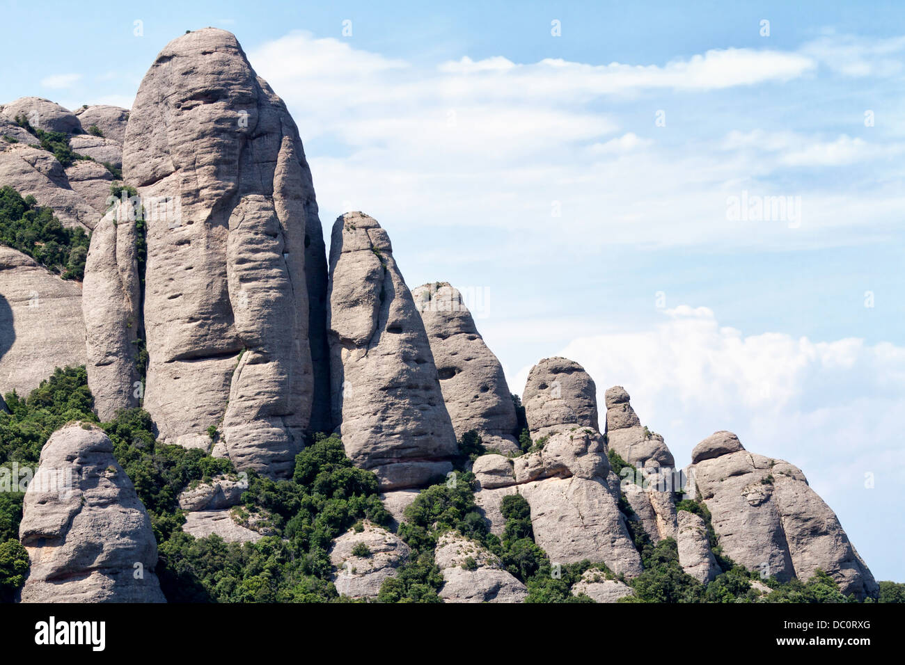 Vue sur les montagnes de Montserrat (Espagne) Banque D'Images