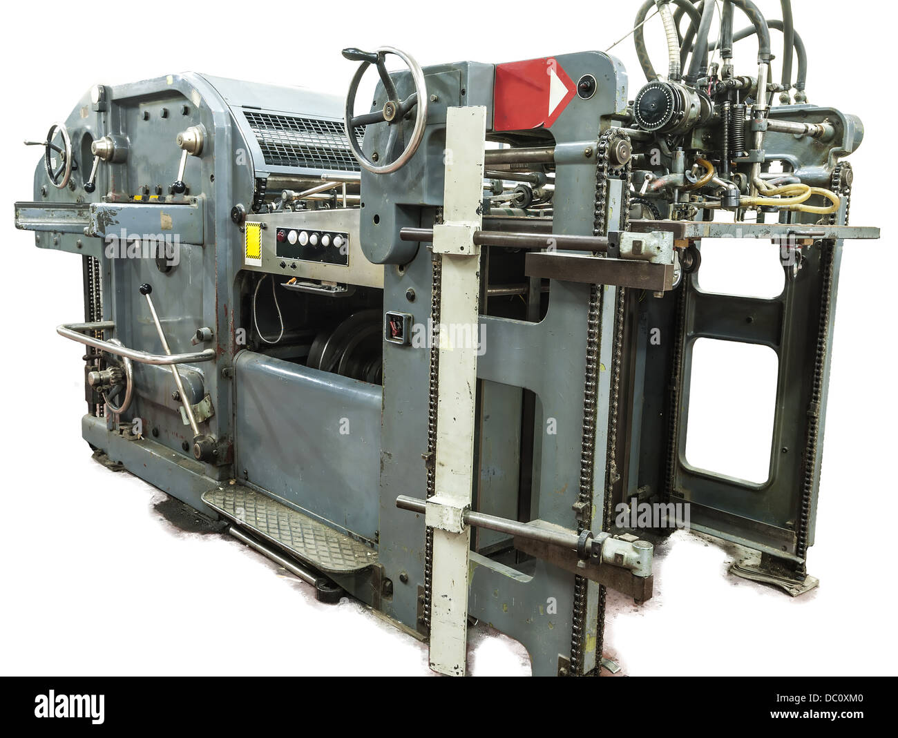 Vue d'un élément d'une machine dans un document de l'industrie. Il montre une partie de la machine dans un processus de travail. Banque D'Images
